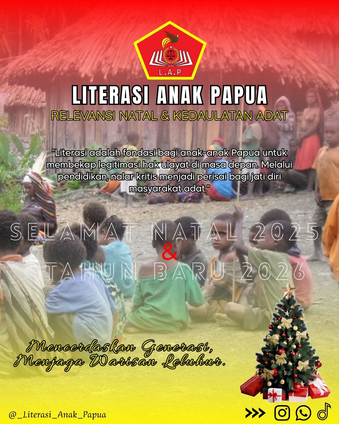 Refleksi Natal 2025: Literasi Jadi Fondasi Kedaulatan Adat bagi Generasi Muda Papua