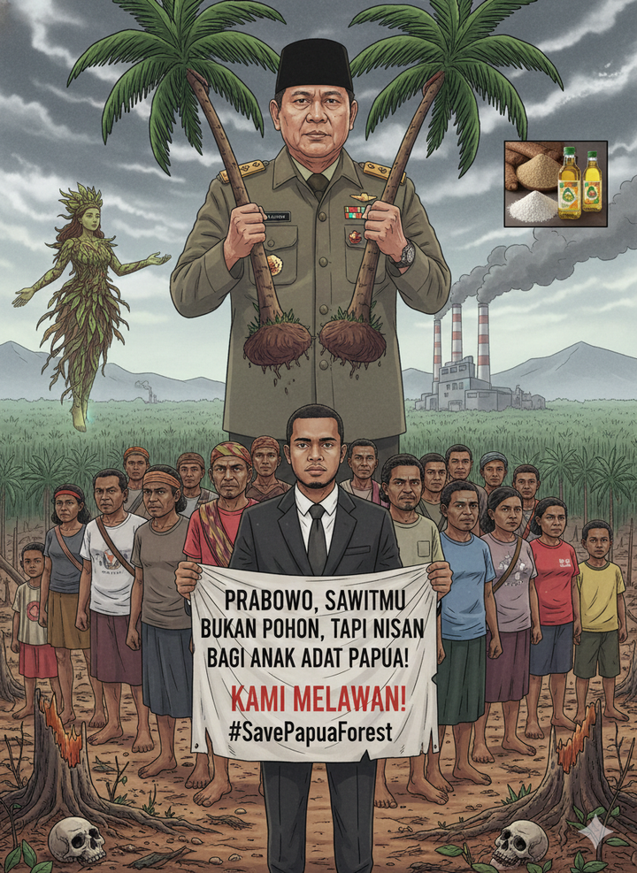 PRABOWO SAWITMU BUKAN POHON, TAPI NISAN BAGI ANAK ADAT PAPUA!